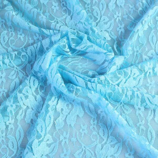 Tissu dentelle stretch aqua