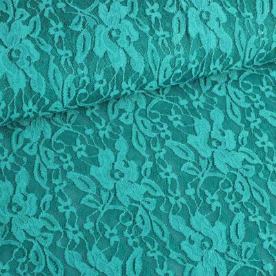 Tissu dentelle stretch vert clair