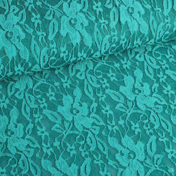 Tissu dentelle stretch vert clair