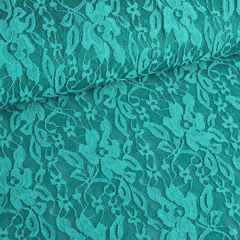 Tissu dentelle stretch vert clair
