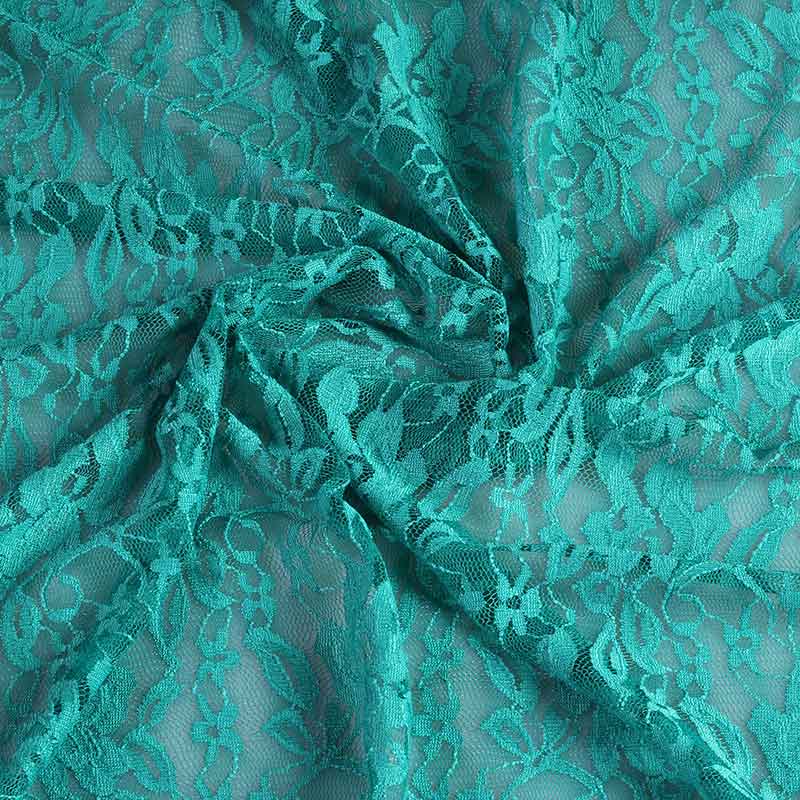 Tissu dentelle stretch vert clair