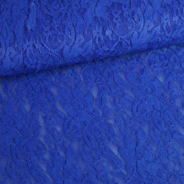 Tissu dentelle stretch cobalt