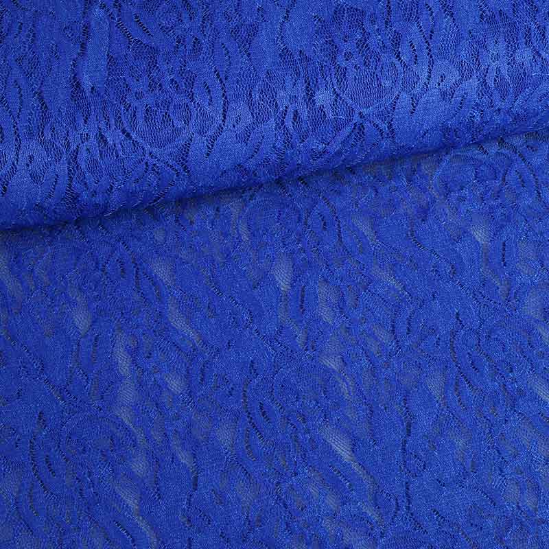 Tissu dentelle stretch cobalt