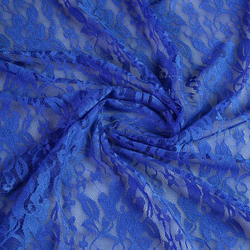 Tissu dentelle stretch cobalt