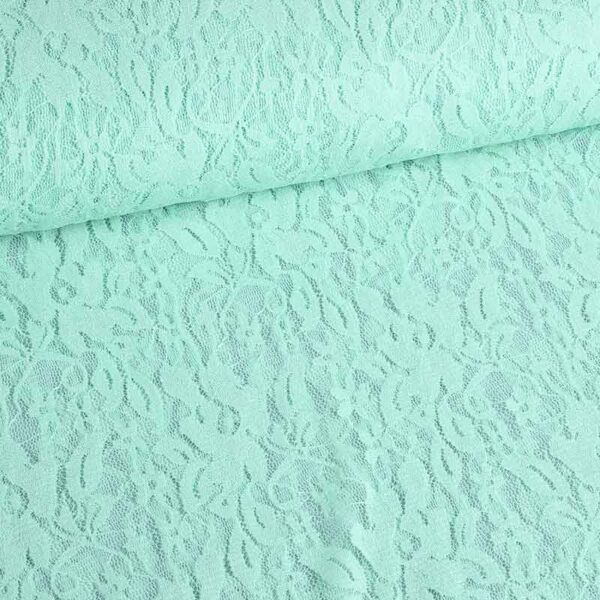 Tissu kant stretch menthe