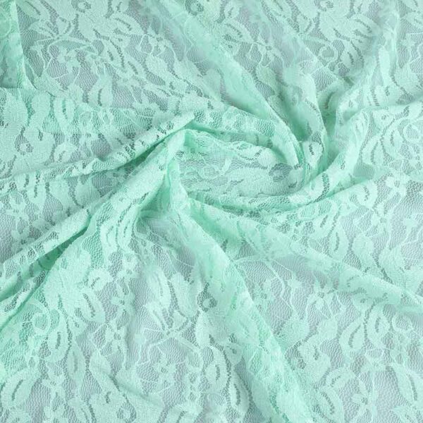 Tissu kant stretch menthe
