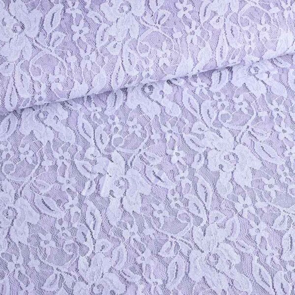Tissu dentelle lilas clair