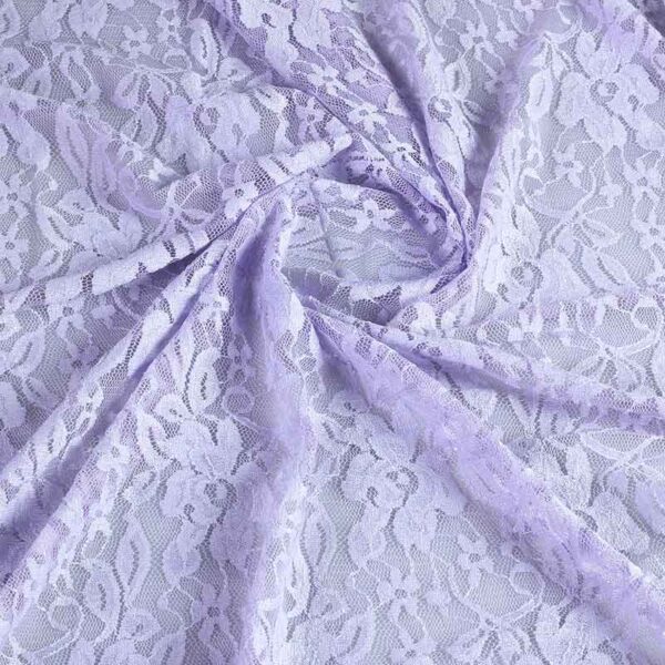 Tissu dentelle lilas clair