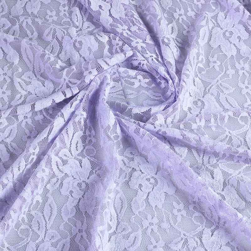 Tissu dentelle lilas clair