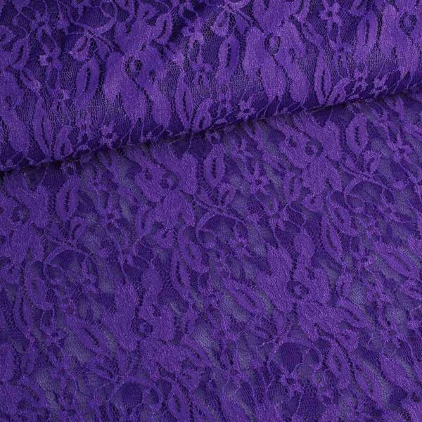 Tissu dentelle stretch violet