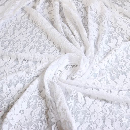 Dentelle stretch blanc