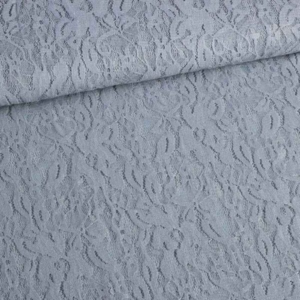 Tissu dentelle stretch gris
