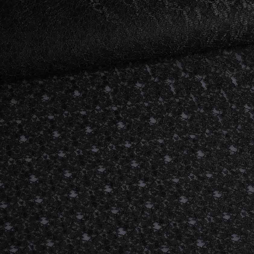 Tissu dentelle noir