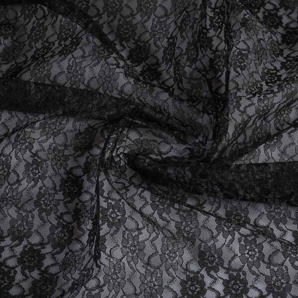 Tissu dentelle noir