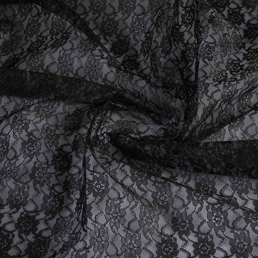 Tissu dentelle noir