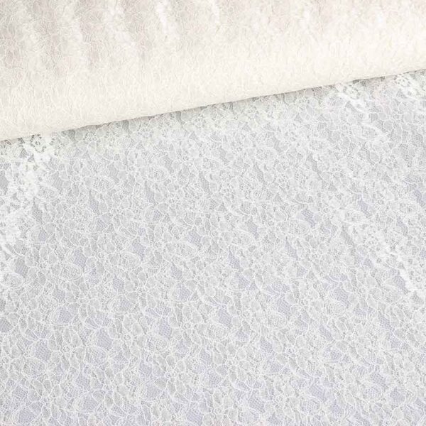 Tissu dentelle ecru