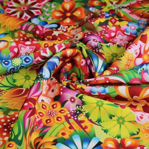 Tissu Terlenka fantasy fleur digital
