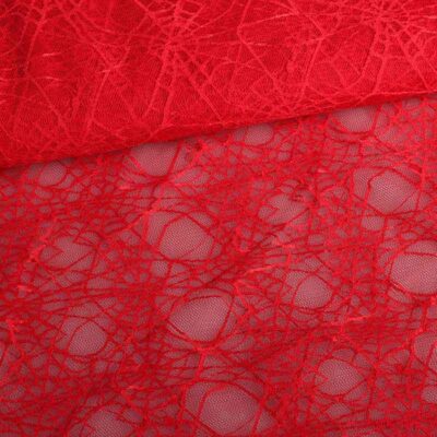 Dentelle toile d'araignée rouge