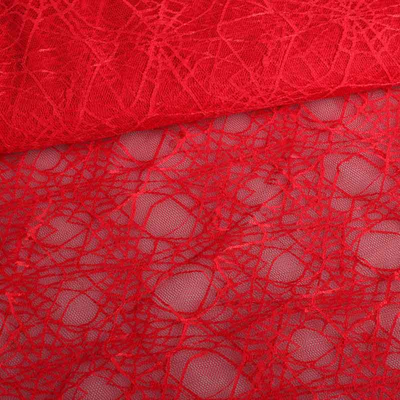 Dentelle toile d'araignée rouge