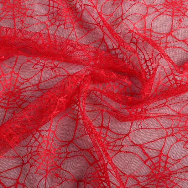 Dentelle toile d'araignée rouge