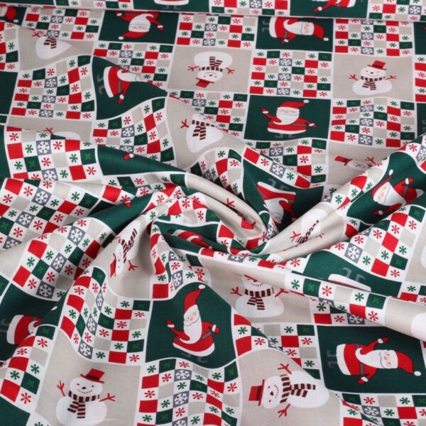 Tissu bonhomme de neige multicolor
