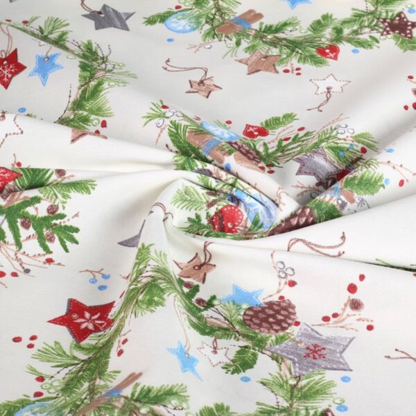 Tissu couronne de Noël multicolor