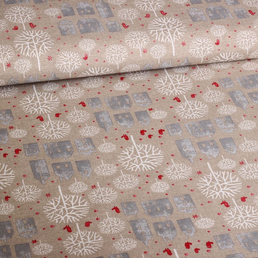 Tissu Kerstmix 2 Ottoman