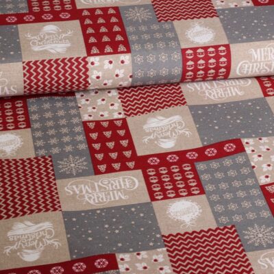 Tissu ottoman Kerstmix multicolore