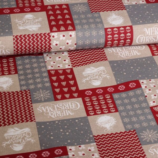 Tissu ottoman Kerstmix multicolore