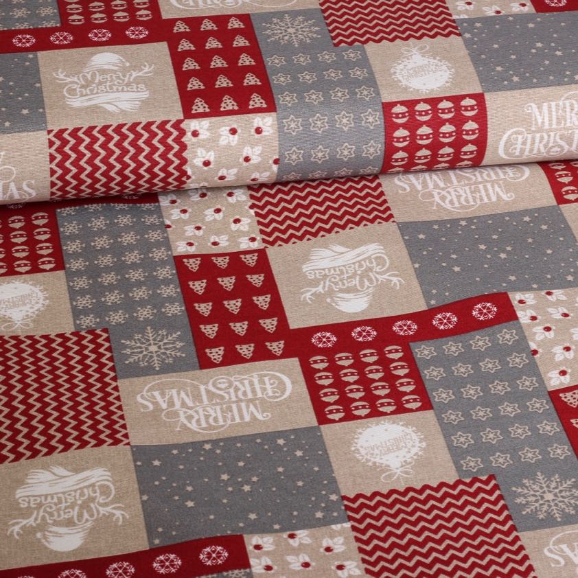 Tissu ottoman Kerstmix multicolore