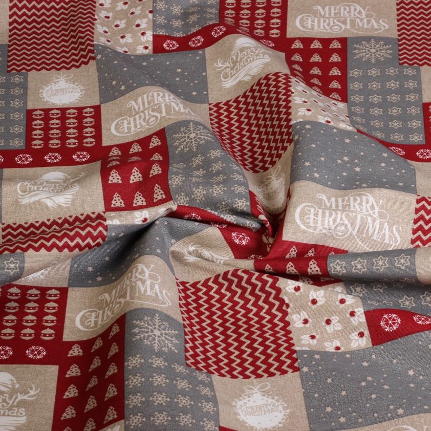 Tissu ottoman Kerstmix multicolore