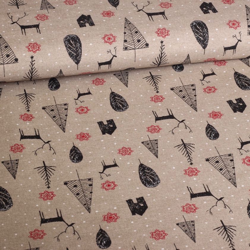 Tissu ottoman mélange de Noël 5