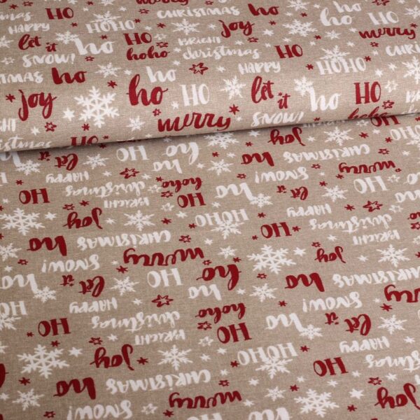 Tissu ottoman Kerstmix HoHoHo