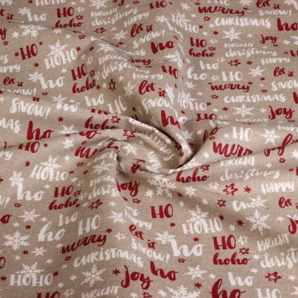 Tissu ottoman Kerstmix HoHoHo