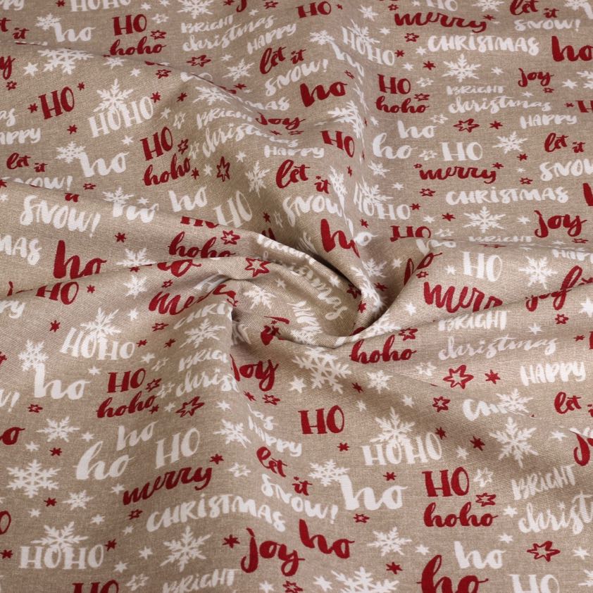 Tissu ottoman Kerstmix HoHoHo
