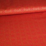 Poplin fantasiestof kerst rood