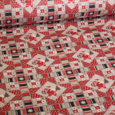 Tissu feutre Noël imprimé