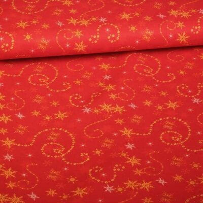 Tissu Terlenka chaîne Noël étoiles