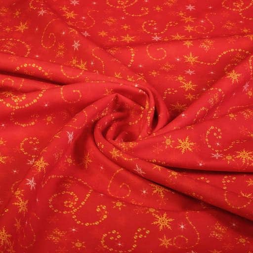 Tissu Terlenka chaîne Noël étoiles