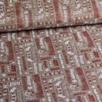 Jute kerst bedrukt wit rood
