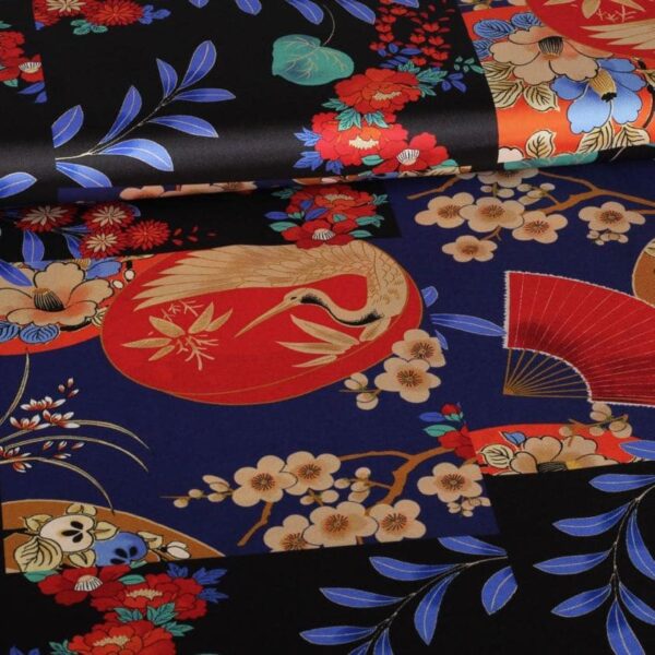 Tissu satin multicolor Japan