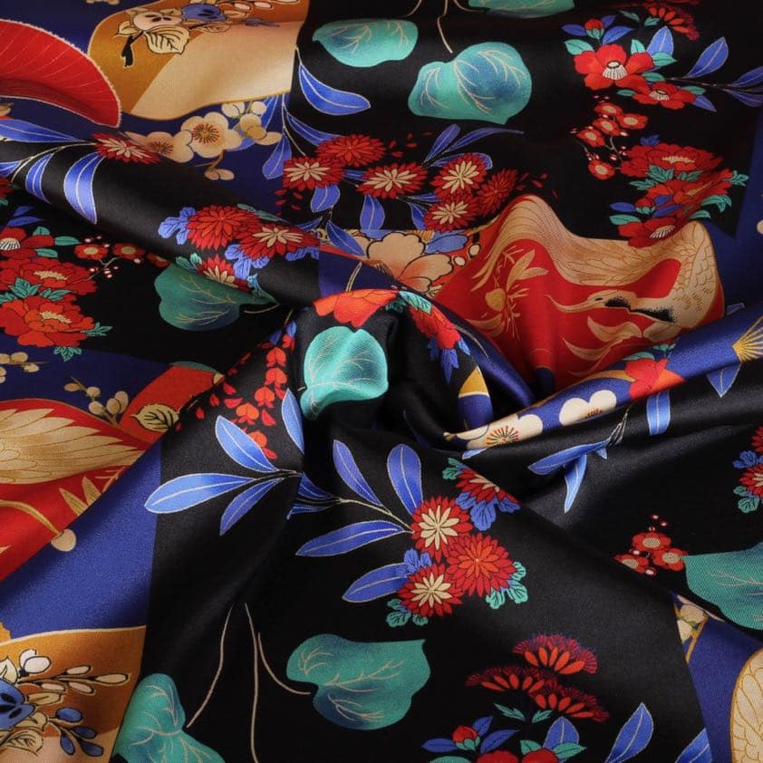 Tissu satin multicolor Japan