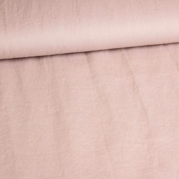 Tissu lin sandwash vieux rose