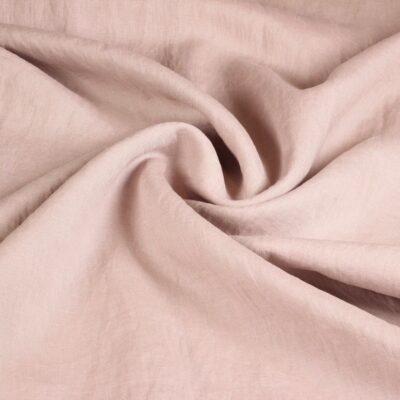 Tissu lin sandwash vieux rose