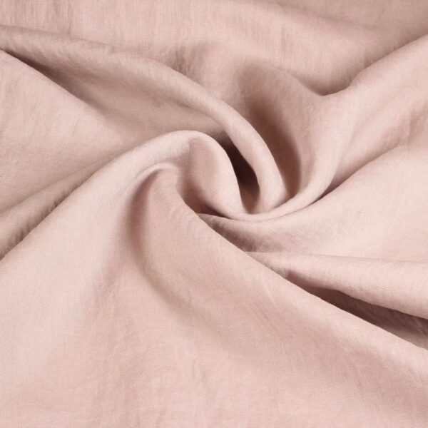 Tissu lin sandwash vieux rose