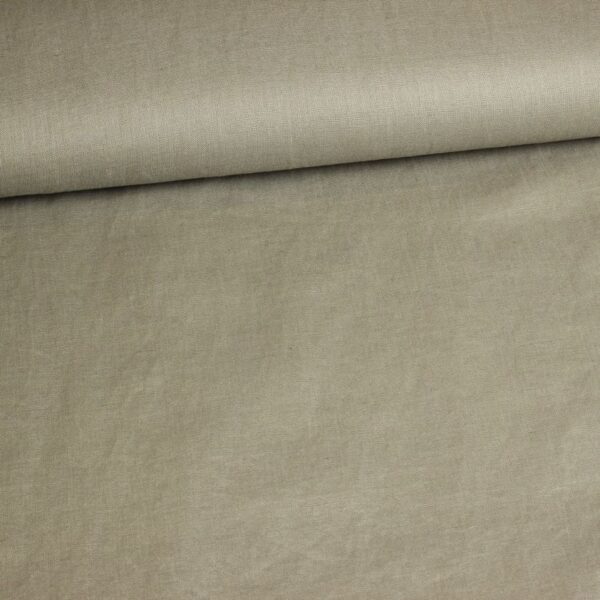 Tissu lin army vert