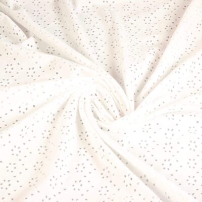 Tissu Jersey broderie blanc