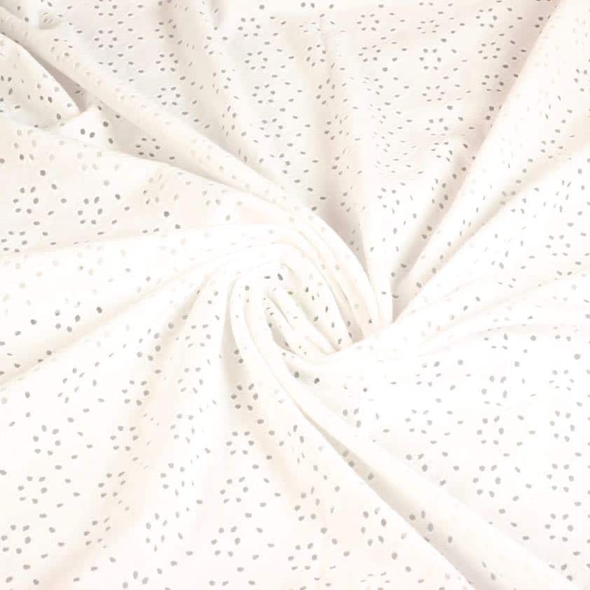 Tissu Jersey broderie blanc