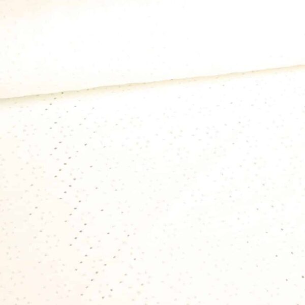 Tissu jersey broderie off-white