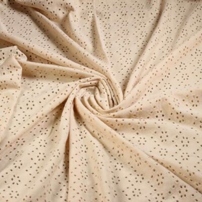 Tissu jersey broderie écru